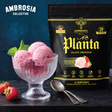 Ambrosia Planta sans soja ni lactose, adapté au régime végétal.