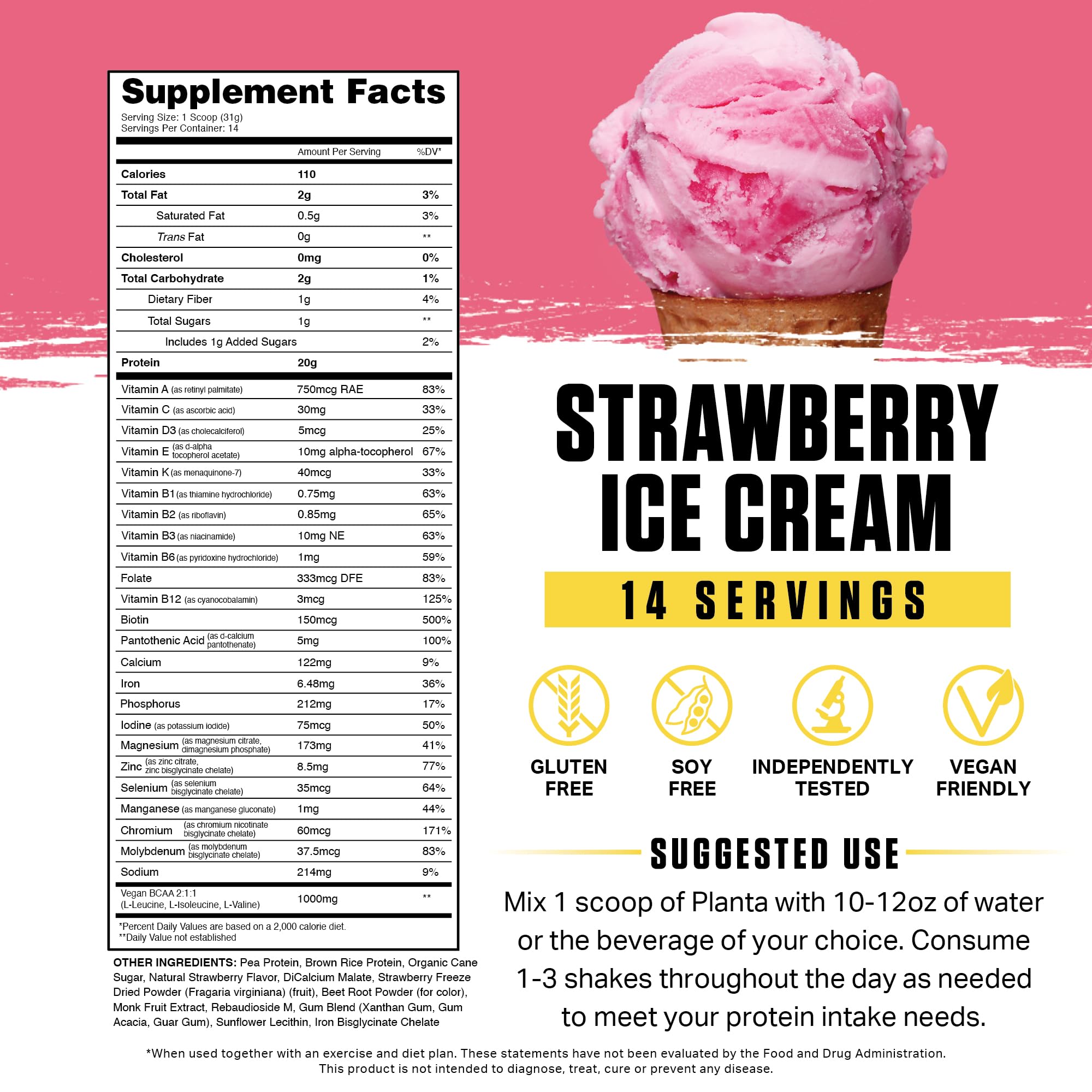 Ambrosia Planta saveurs gourmandes sans artificiels ni colorants.