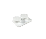 Étui Amcon pour lentilles à côtes plates, rangement sûr et hygiénique.