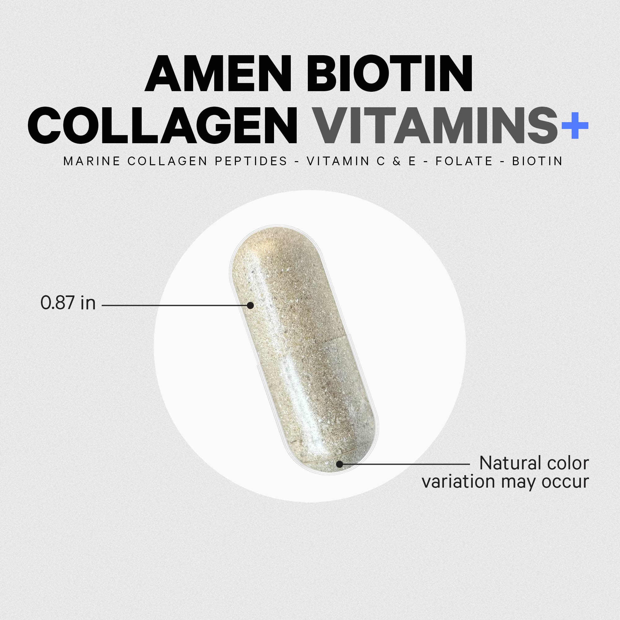 Amen Biotin Collagen: fabrication aux États-Unis dans une usine certifiée cGMP.