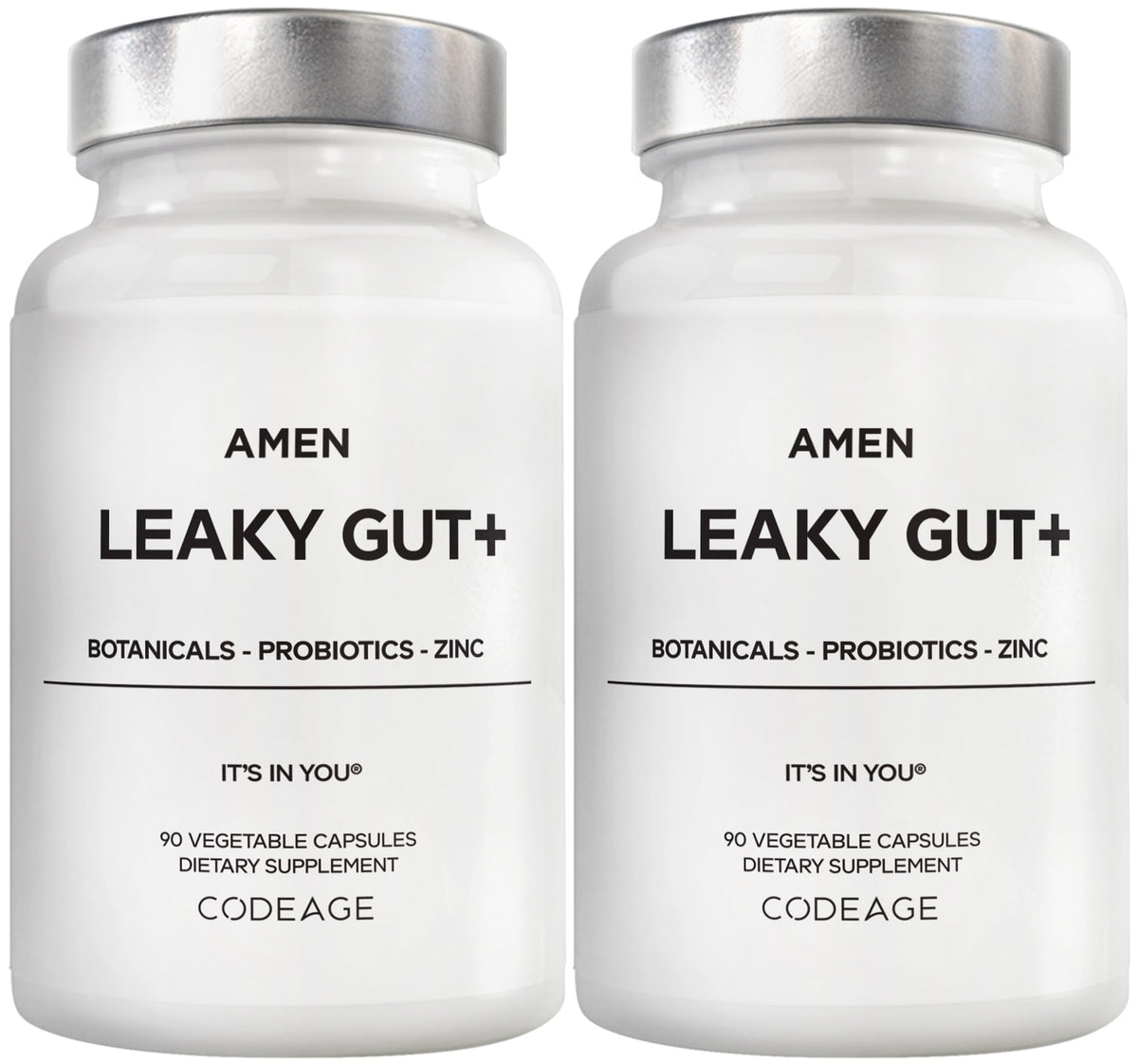 Amen Leaky Gut+ : bouteille de compléments pour le confort digestif potentiel