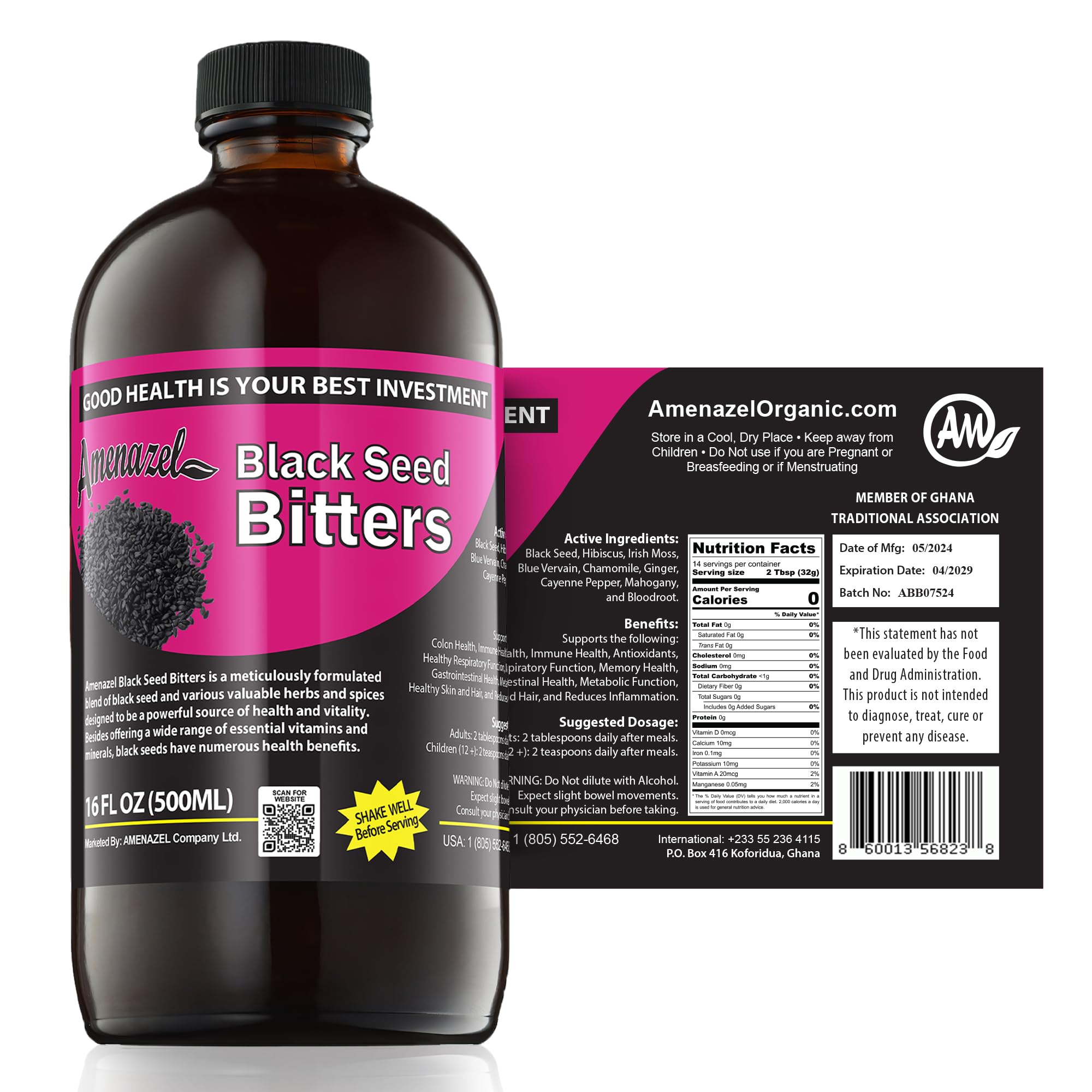 Bouteille Amenazel Nigelle bio, soutien possible de l’immunité et de la digestion.