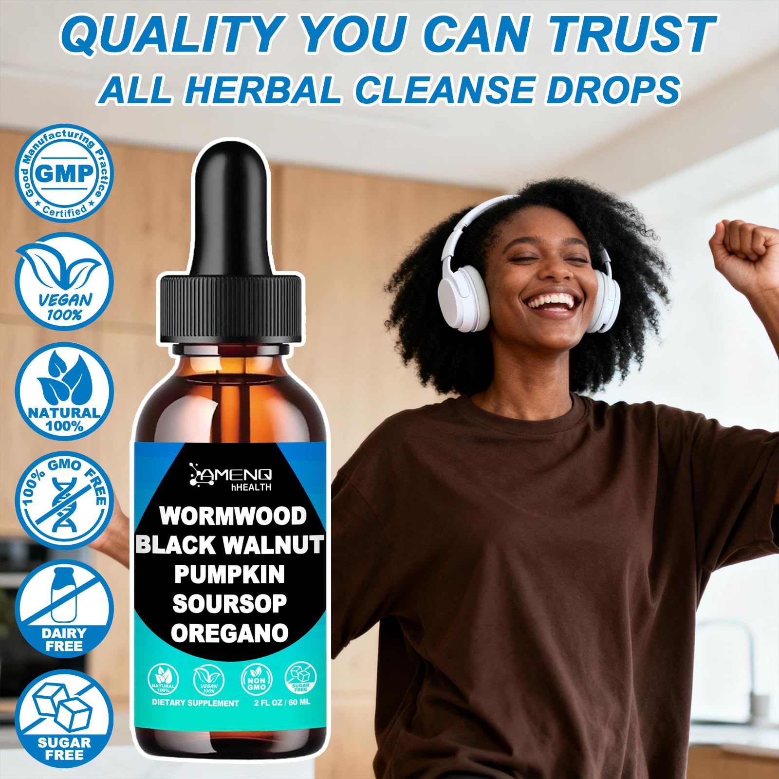 AMENQ hHEALTH gouttes emballage 30 jours – approvisionnement pratique.