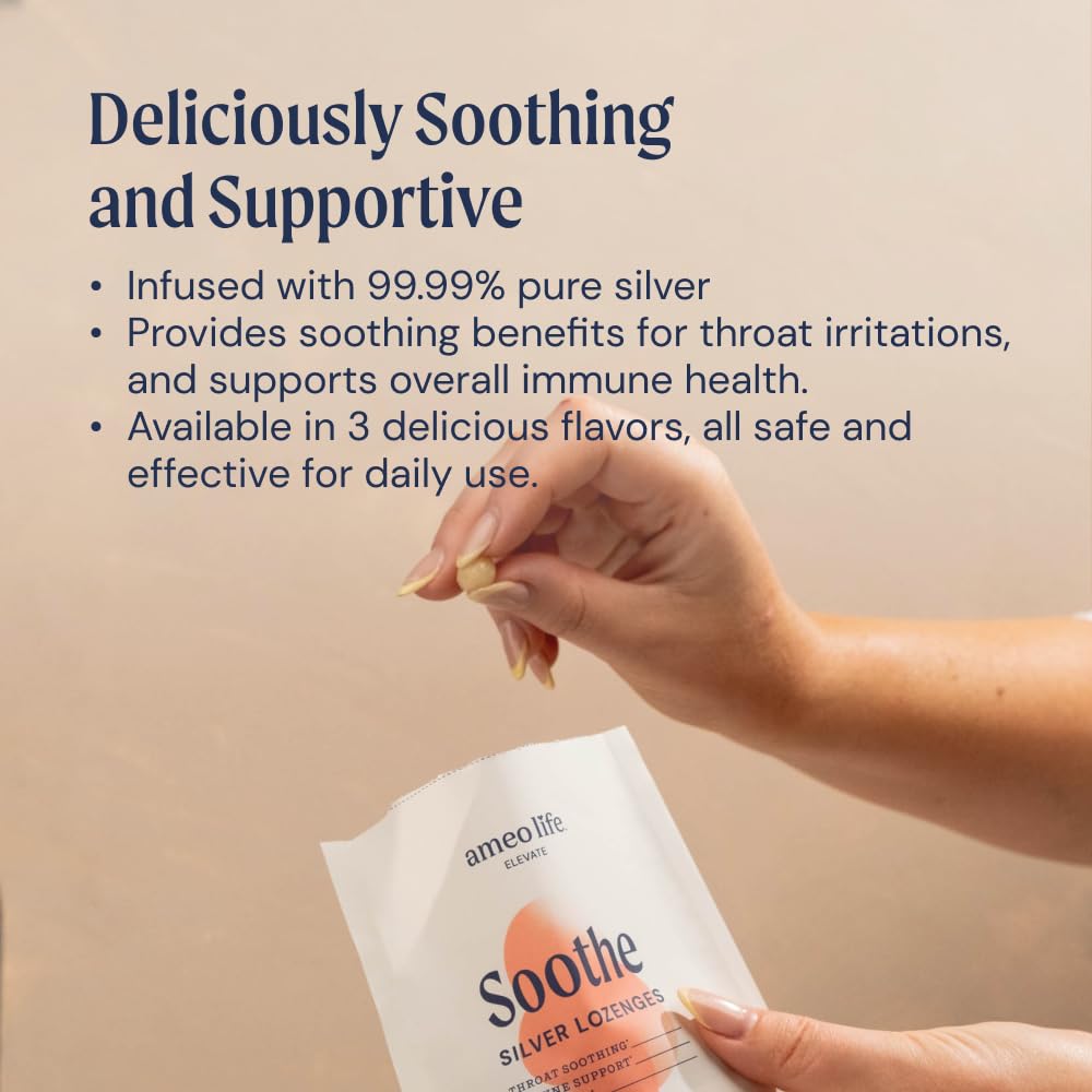 Ameo Life pastilles argent saveur cerise, goût naturel et agréable.