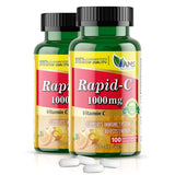 America Medic & Science Rapid-C, bouteille montrant 1000 mg de vitamine C pour l'immunité.
