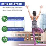 America Medic & Science Rapid-C, emballage et étiquette, produit naturel et sans OGM.