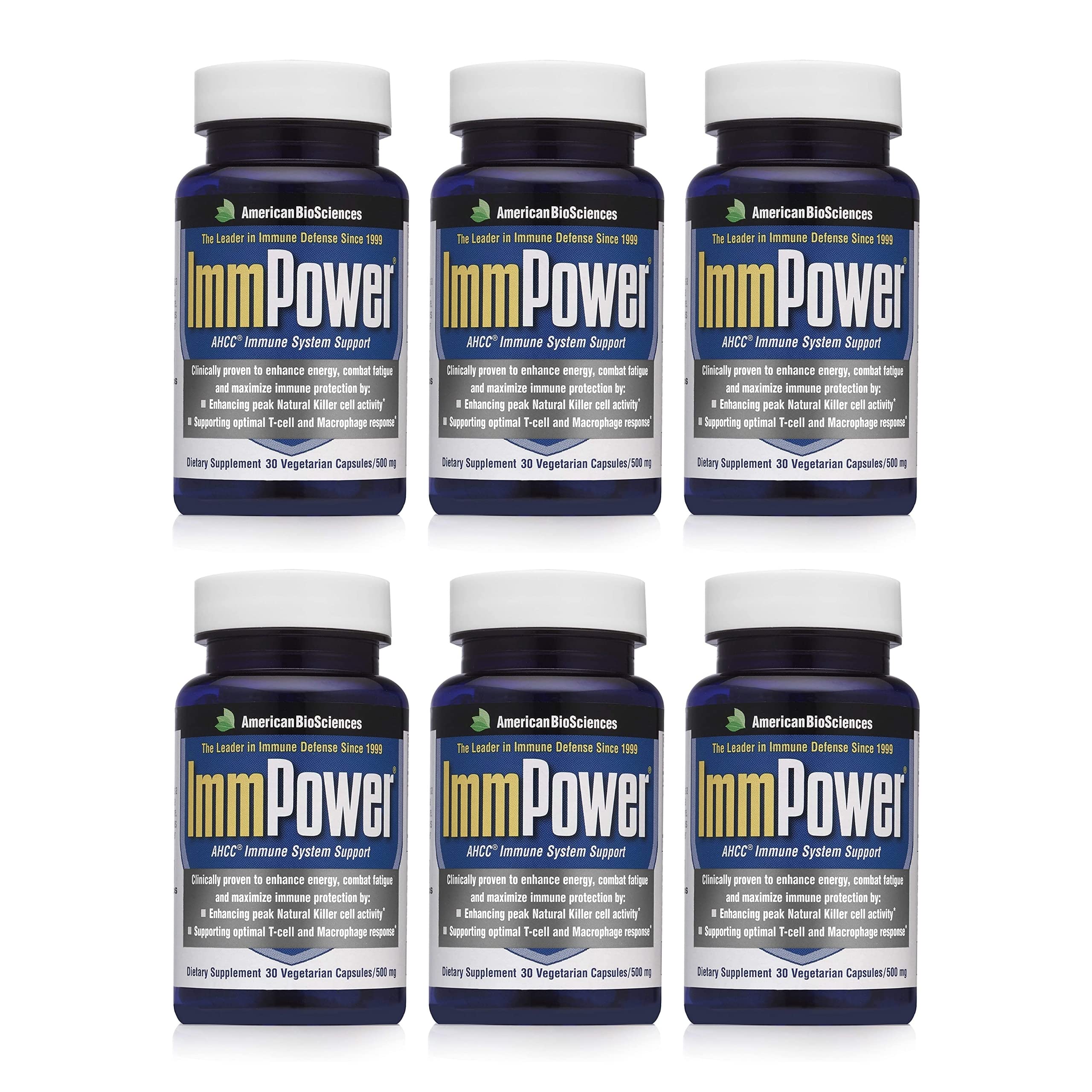 ImmPower AHCC American BioSciences — boîte, soutien immunitaire potentiel au quotidien.