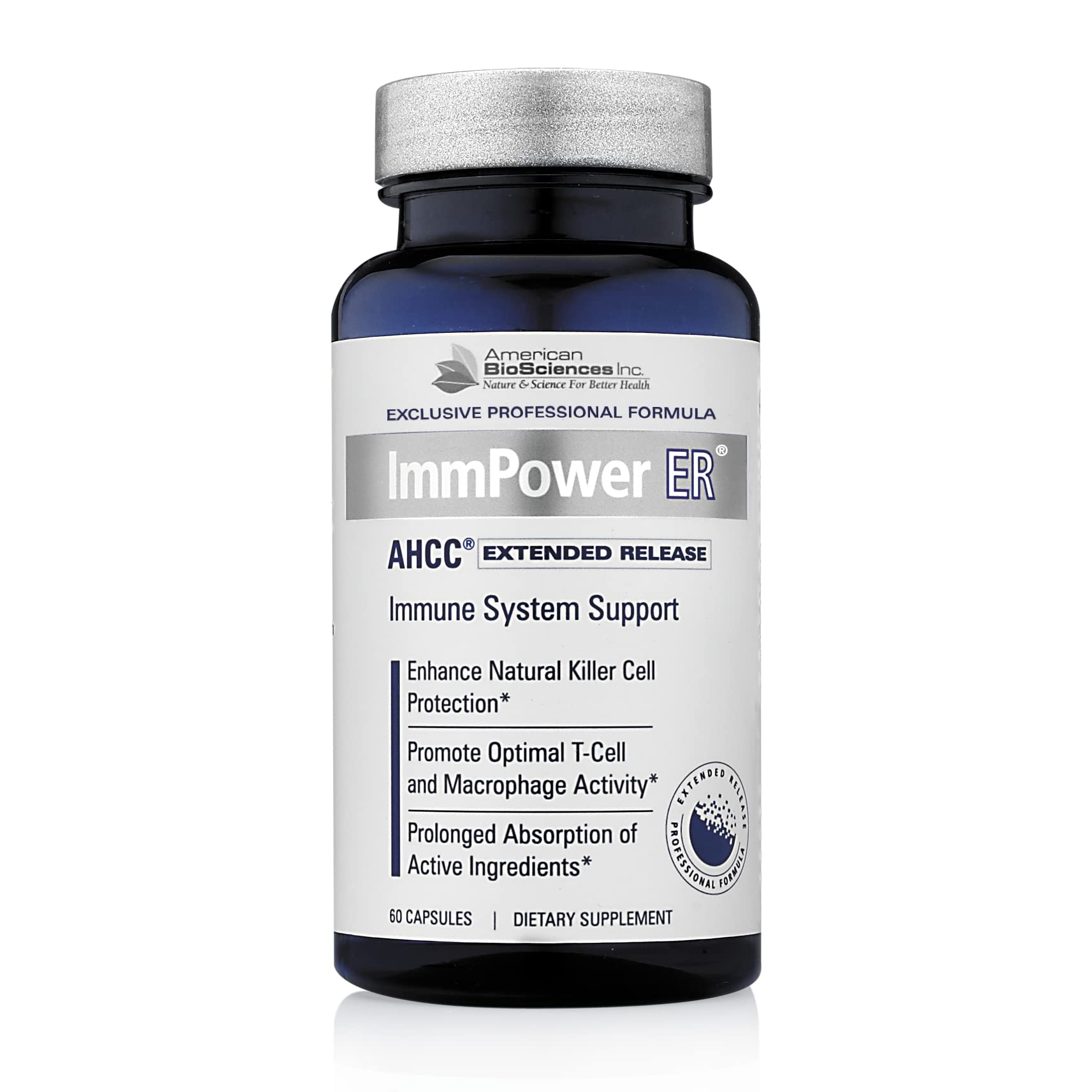 American BioSciences ImmPower ER, gelules dans une bouteille, soutien immunitaire potentiel au quotidien