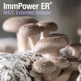 American BioSciences ImmPower ER, etiquette-produit visible, AHCC et absorption potentielle