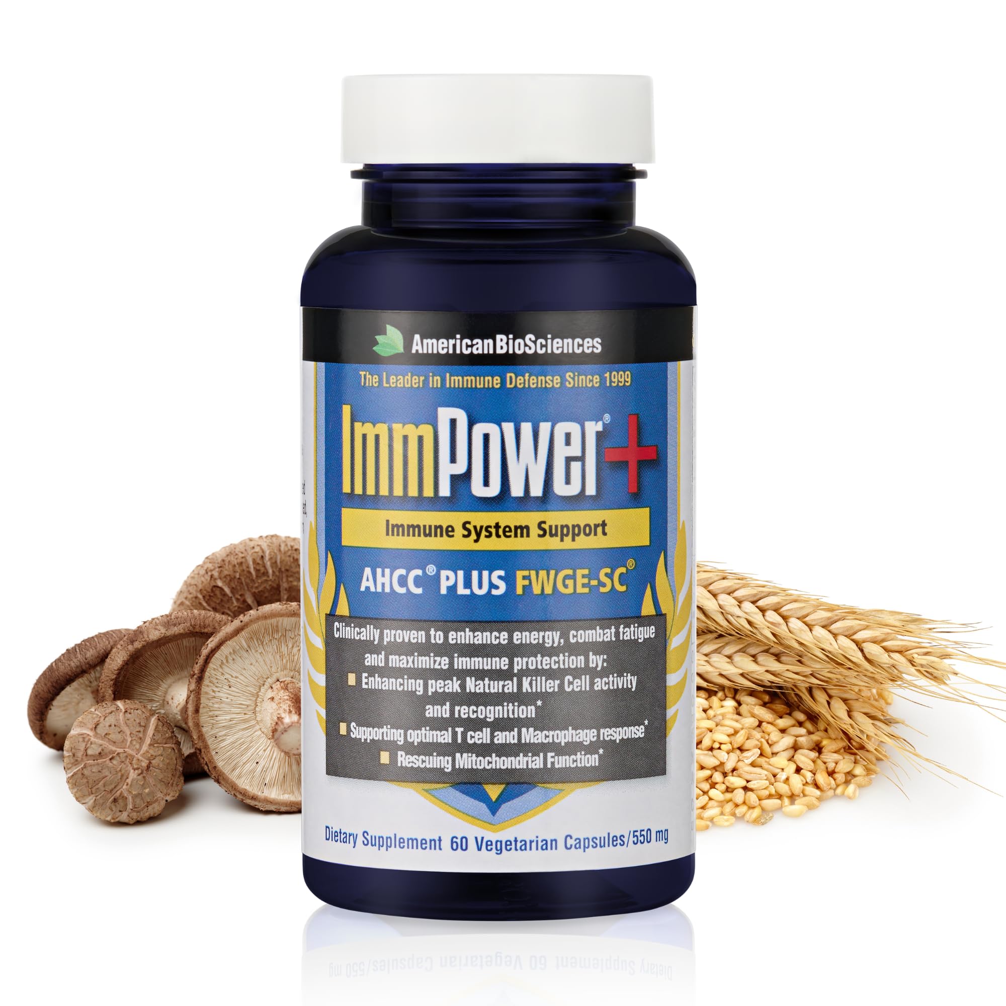 American BioSciences ImmPower Plus capsules faciles à avaler pour soutenir une immunité potentielle.
