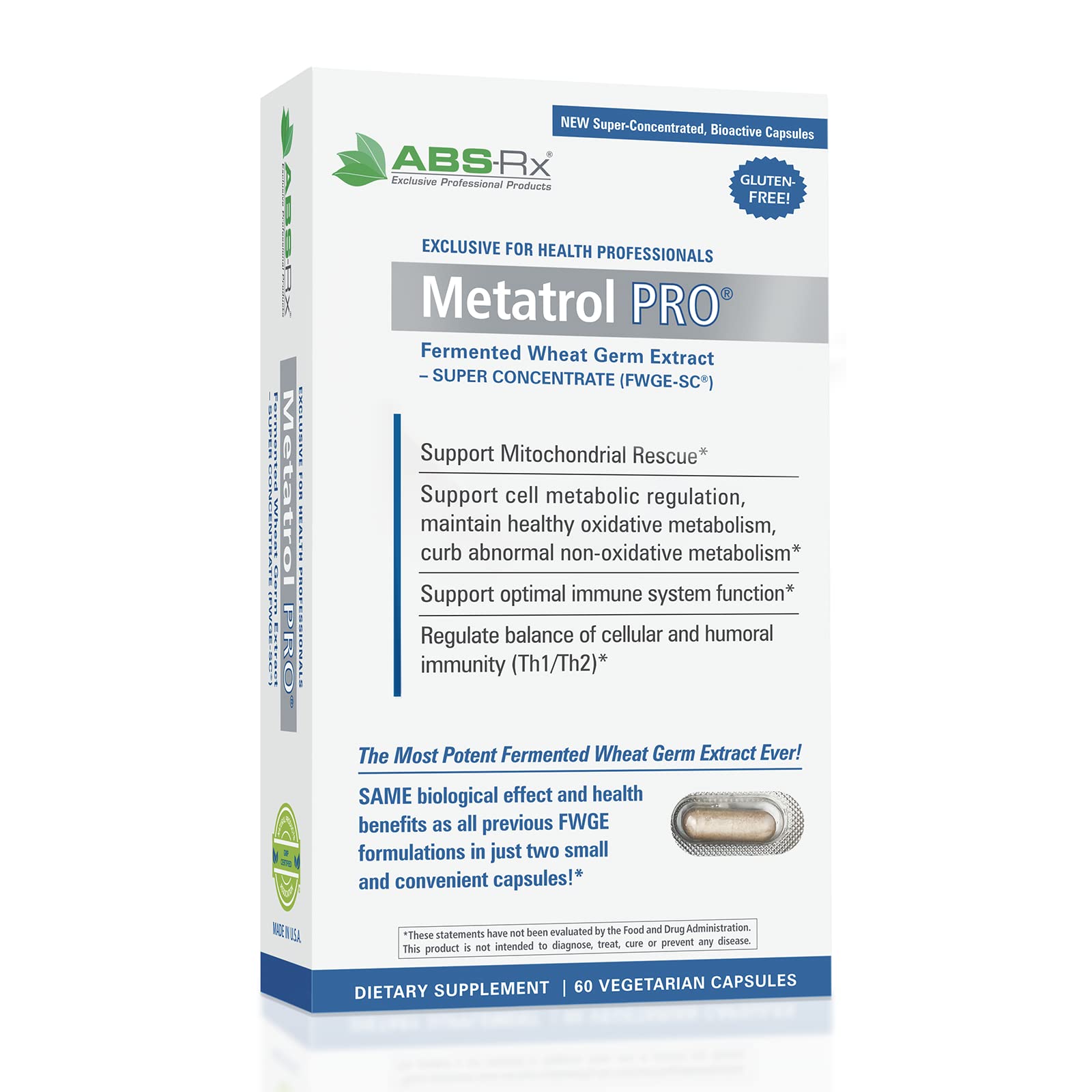 Metatrol Pro – bouteille montrant l'étiquette, soutien potentiel du système immunitaire.