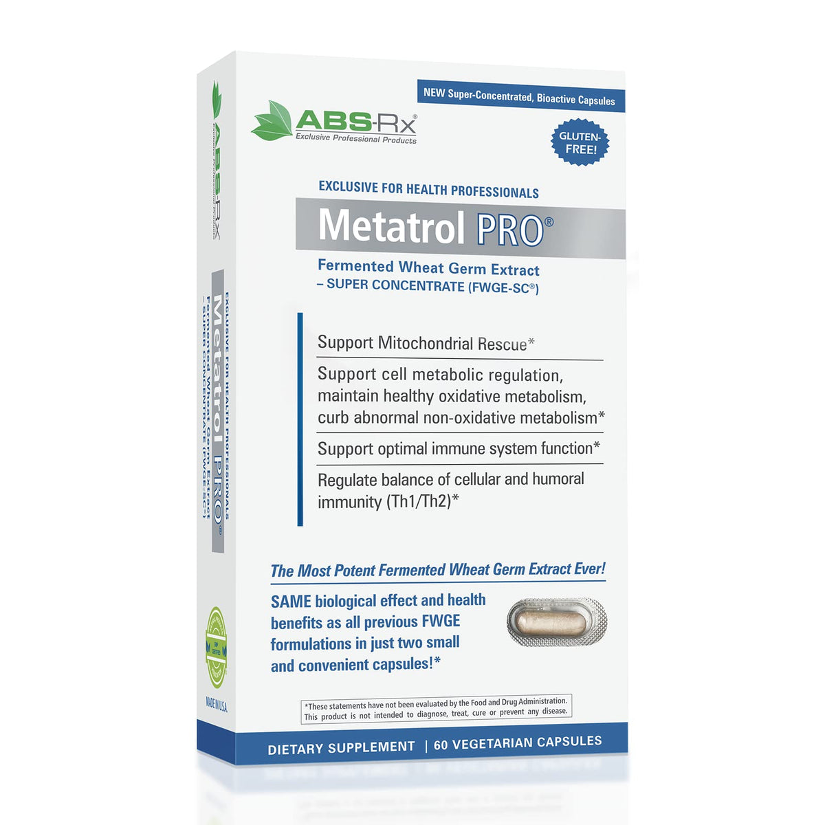 Metatrol Pro – bouteille montrant l'étiquette, soutien potentiel du système immunitaire.
