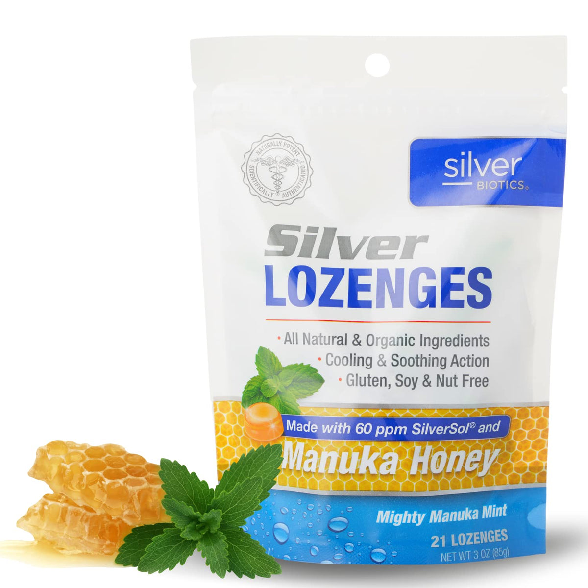 Boîte American Biotech Labs Silver Biotics, emballage pratique pour ranger chez soi.