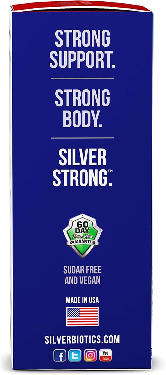 Bouteille Silver Biotics prête à être emportée lors de déplacements.