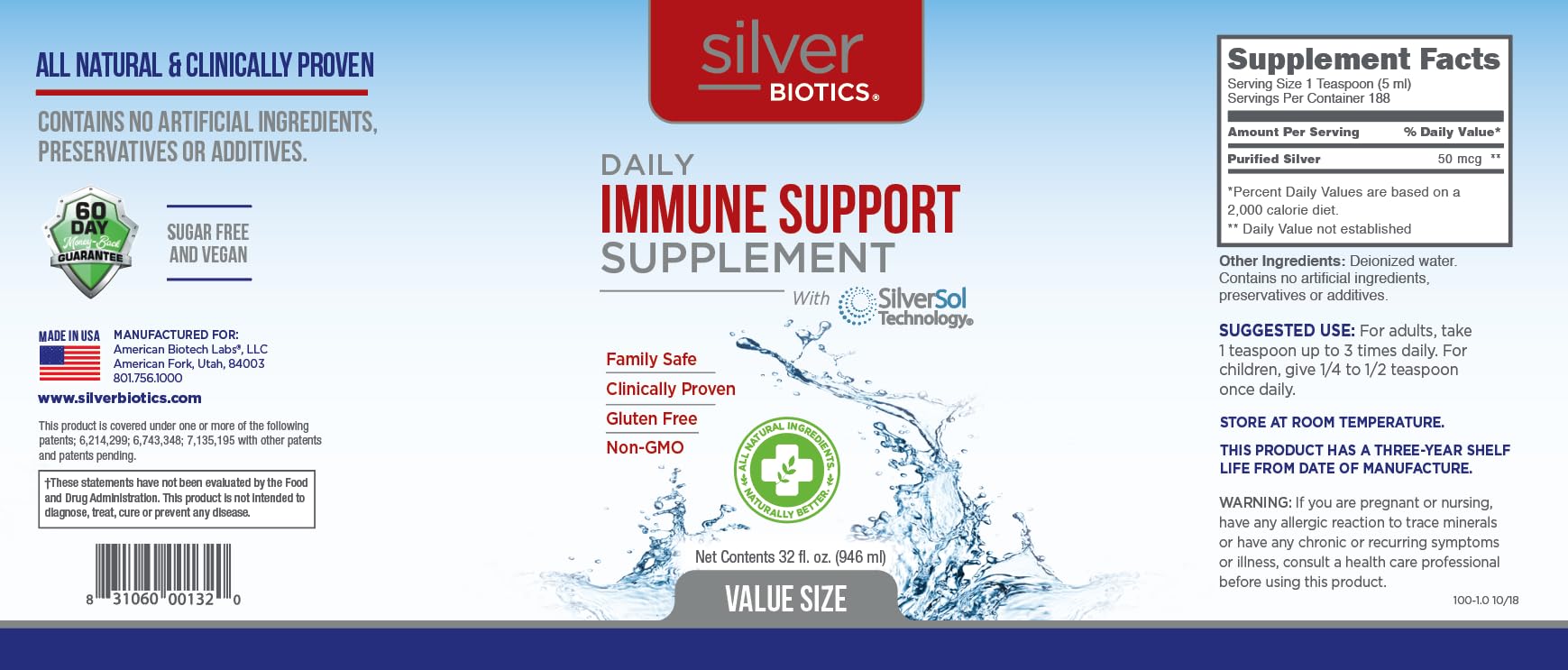 Utilisation quotidienne adaptée aux enfants et adultes avec Silver Biotics