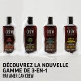 AMERICAN CREW arbre-a-the-1 3-en-1 emballage recyclé.