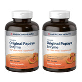 American Health Enzymes Mâchables Original Papaye: boîte d'emballage prête à l'emploi après repas.