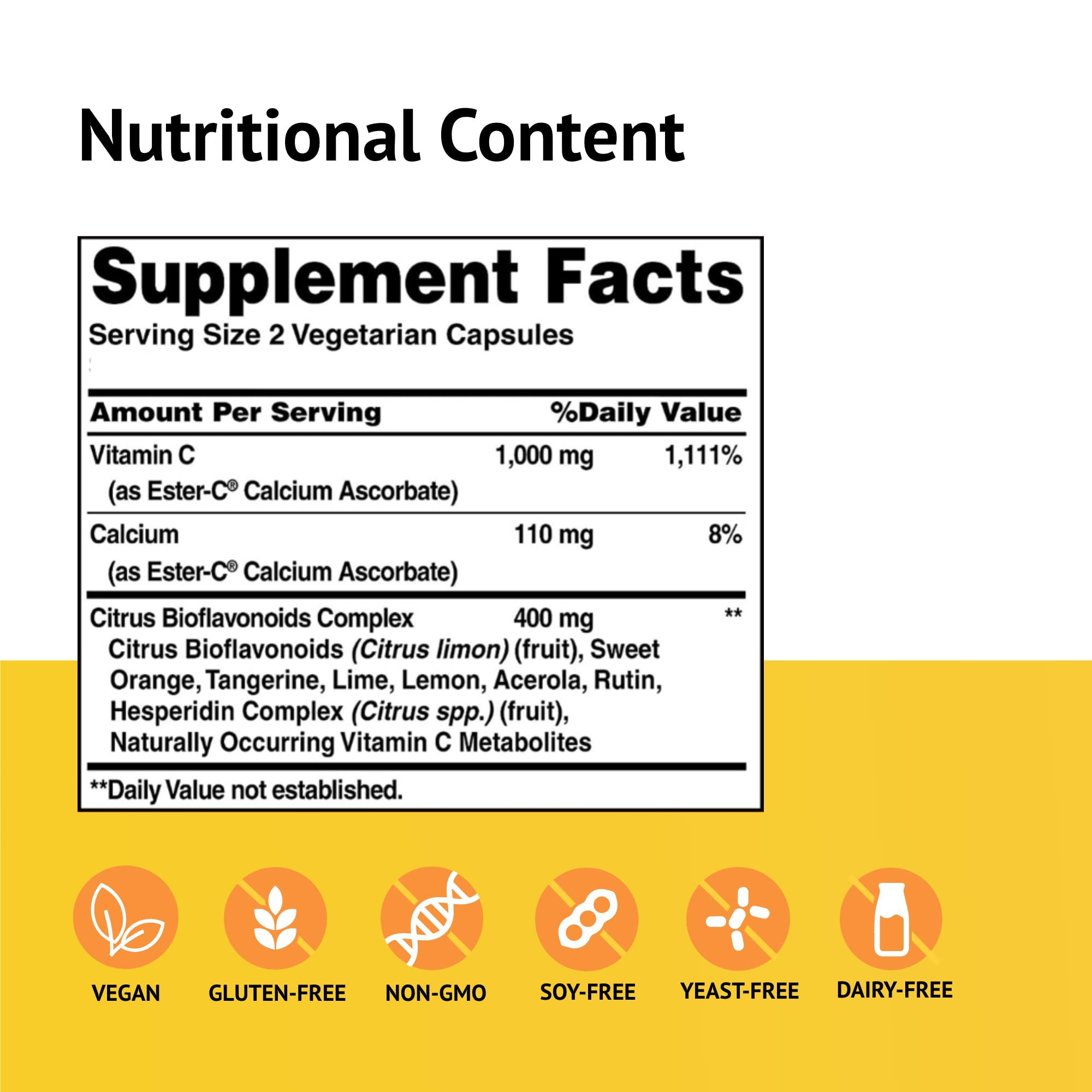 American Health Ester-C 500 mg – capsules végétariennes – faciles à prendre au quotidien.