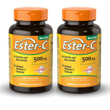 Bouteilles American Health Ester-C 500 mg, pack de 2, affichage clair.