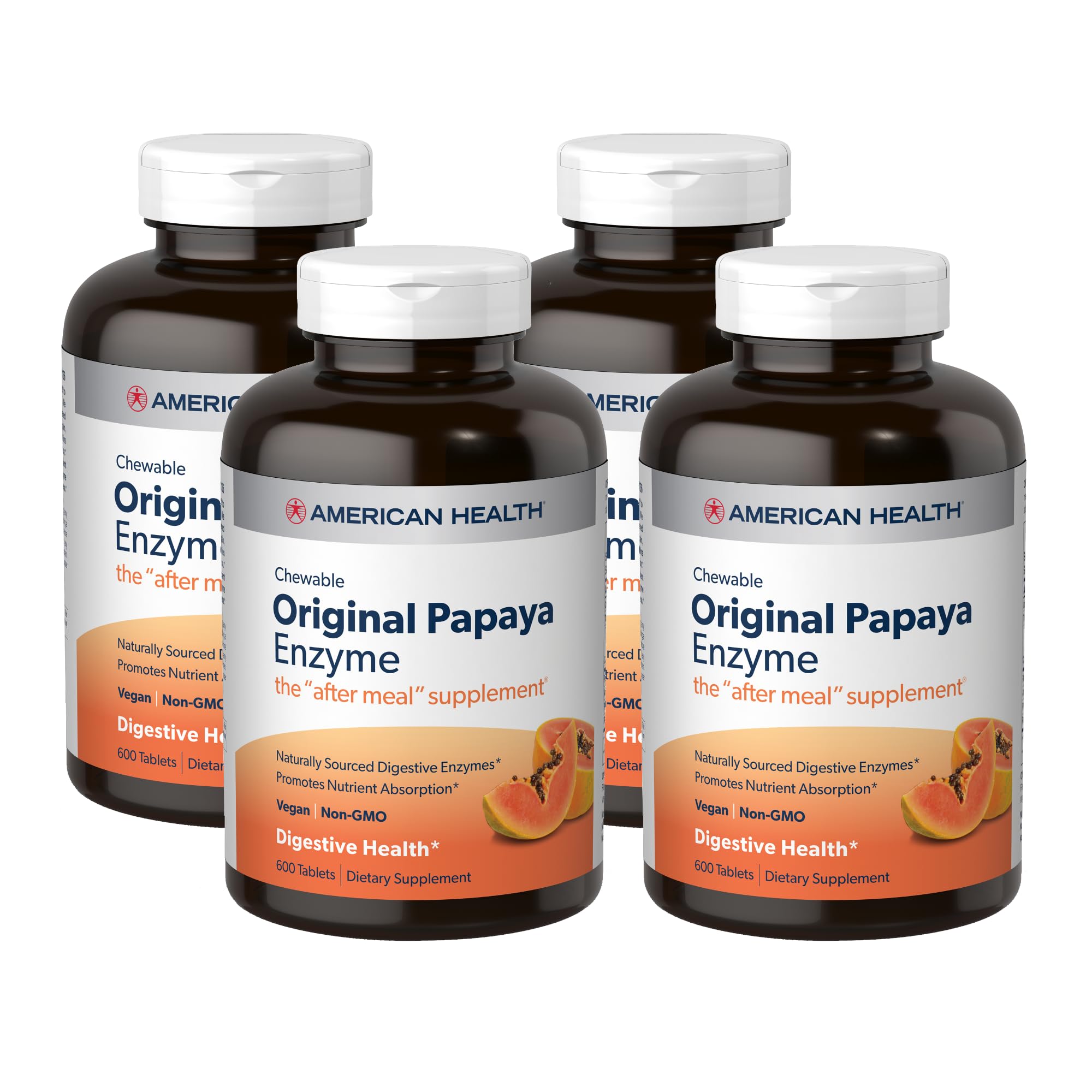 American Health Papaye Enzyme – emballage pratique, complément après repas.