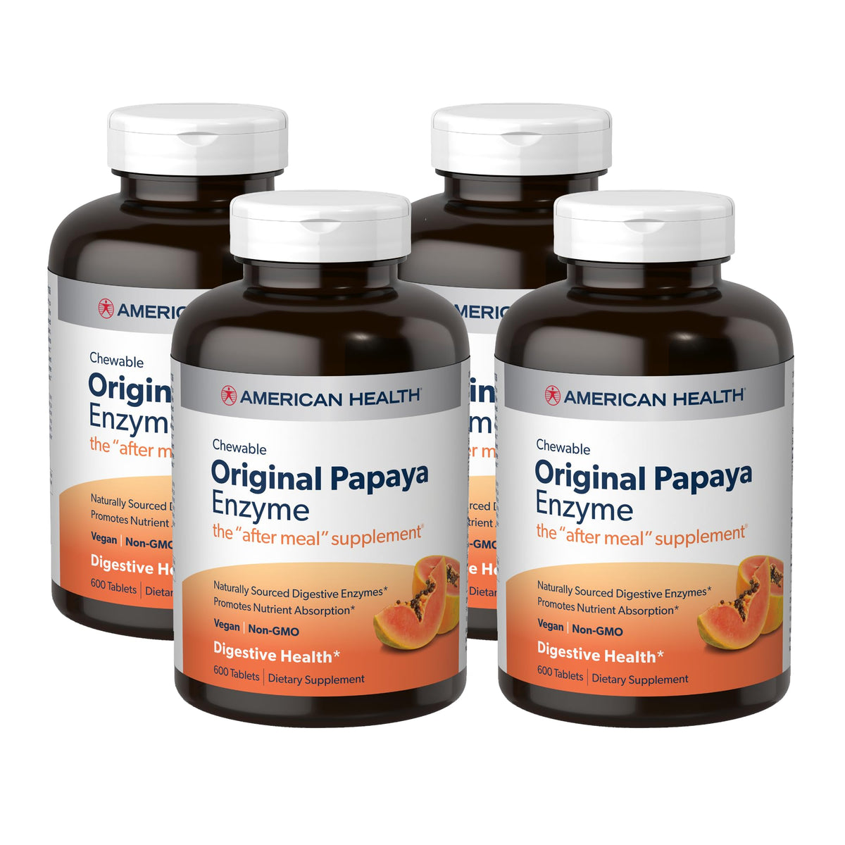 American Health Papaye Enzyme – emballage pratique, complément après repas.