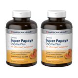 American Health Super Papaya Enzyme Plus, photo emballage, soutien digestif après repas.