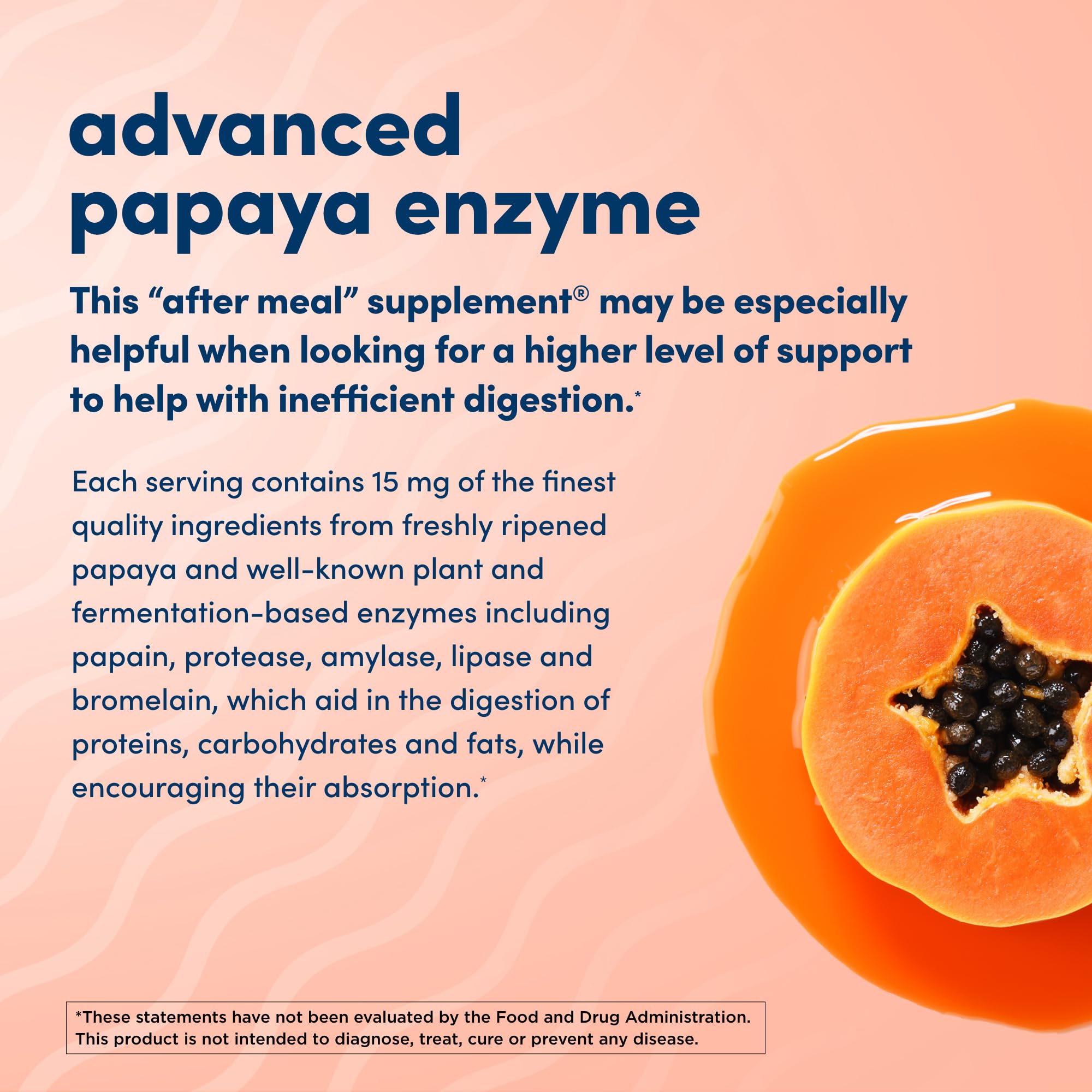 American Health Super Papaya Enzyme Plus, après-repas, équilibre digestif quotidien.