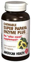 American Health Super Papaye Enzyme Plus — tablettes masticables, goût agréable et soutien digestif