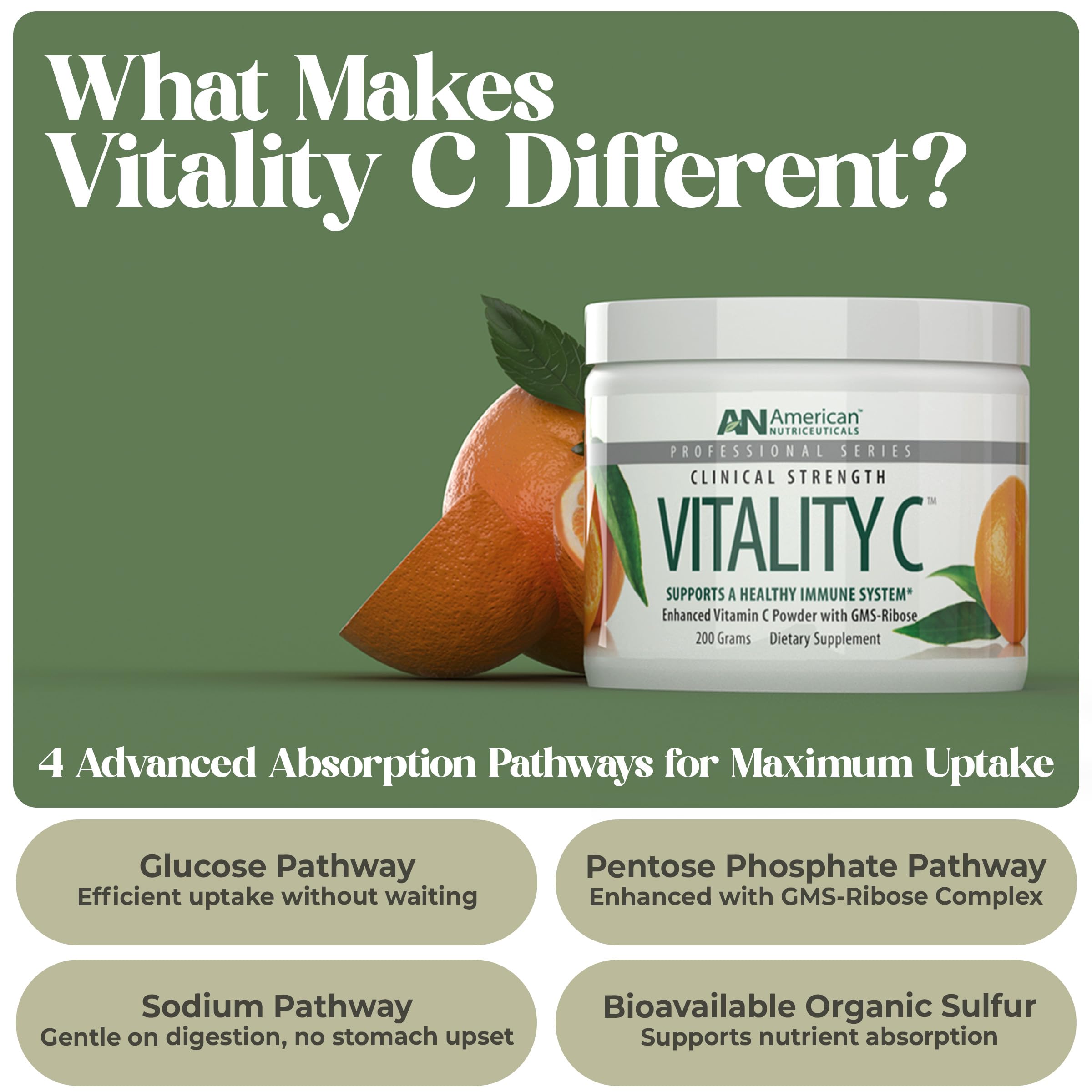 Doseur de Vitamine C American Nutriceuticals pour des apports faciles et précis.