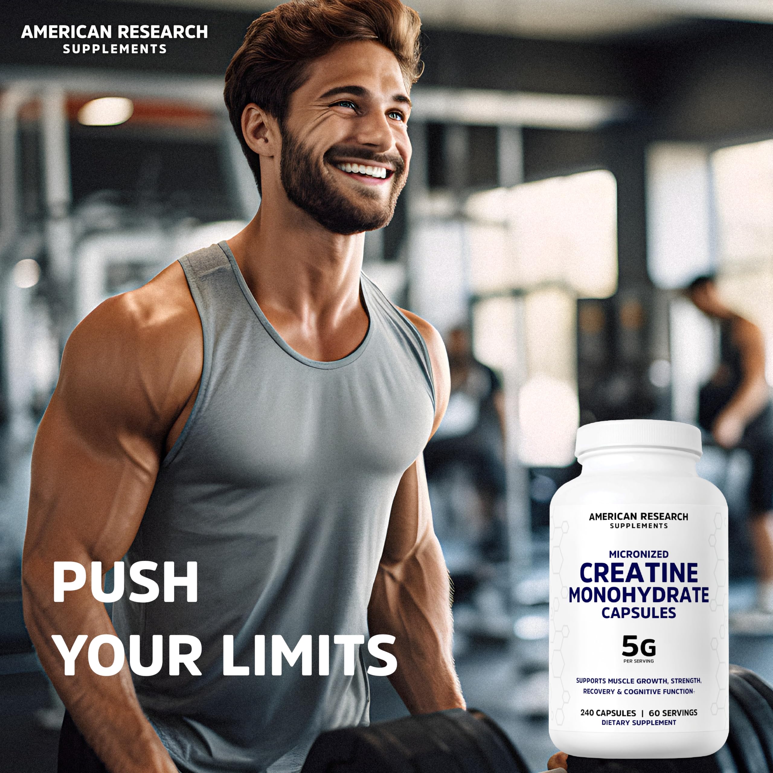 American Research Supplements Créatine Monohydrate – pack deux mois pour une routine sportive