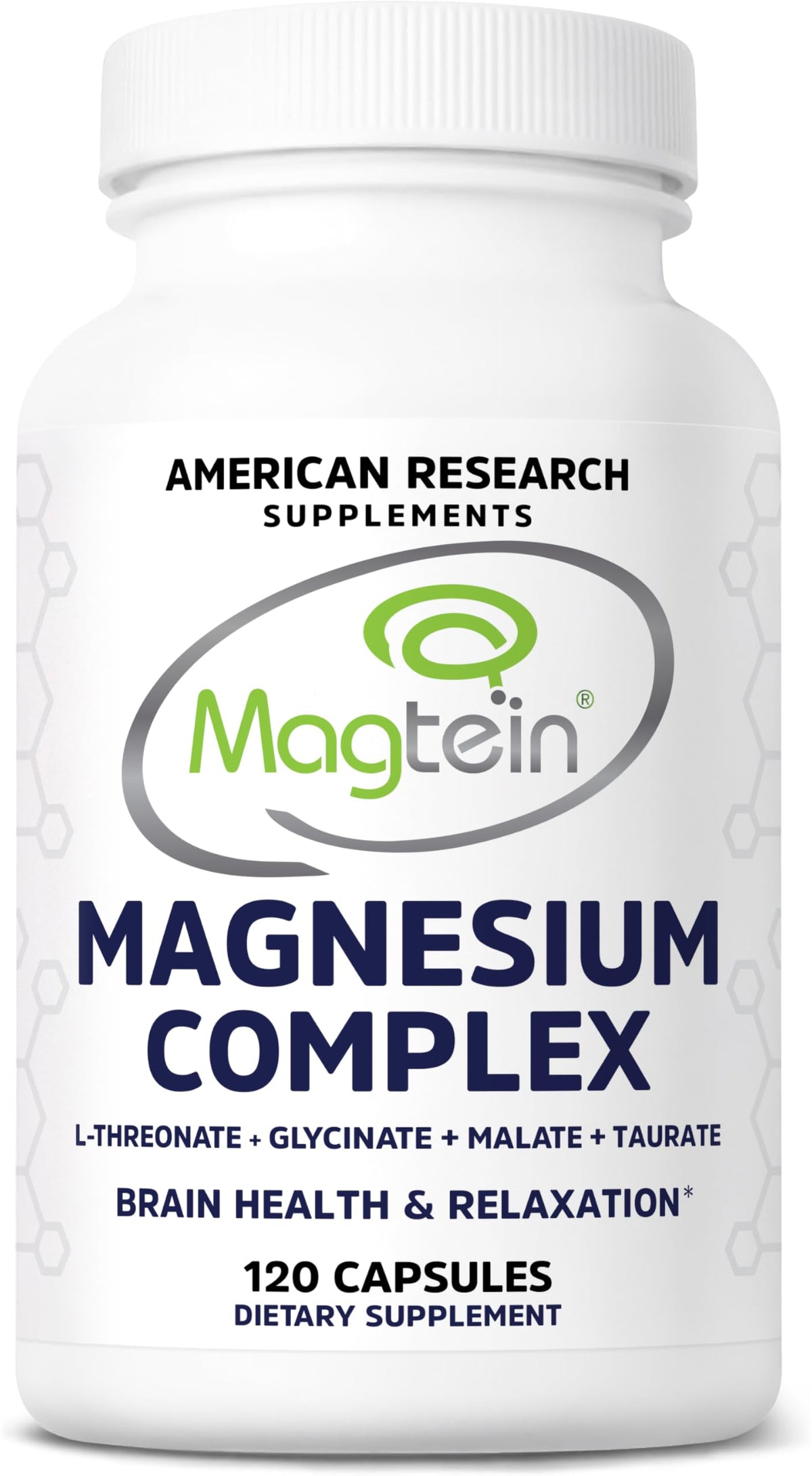American Research Supplements Magnesium L-Threonate en bouteille, capsules faciles à intégrer dans la routine.