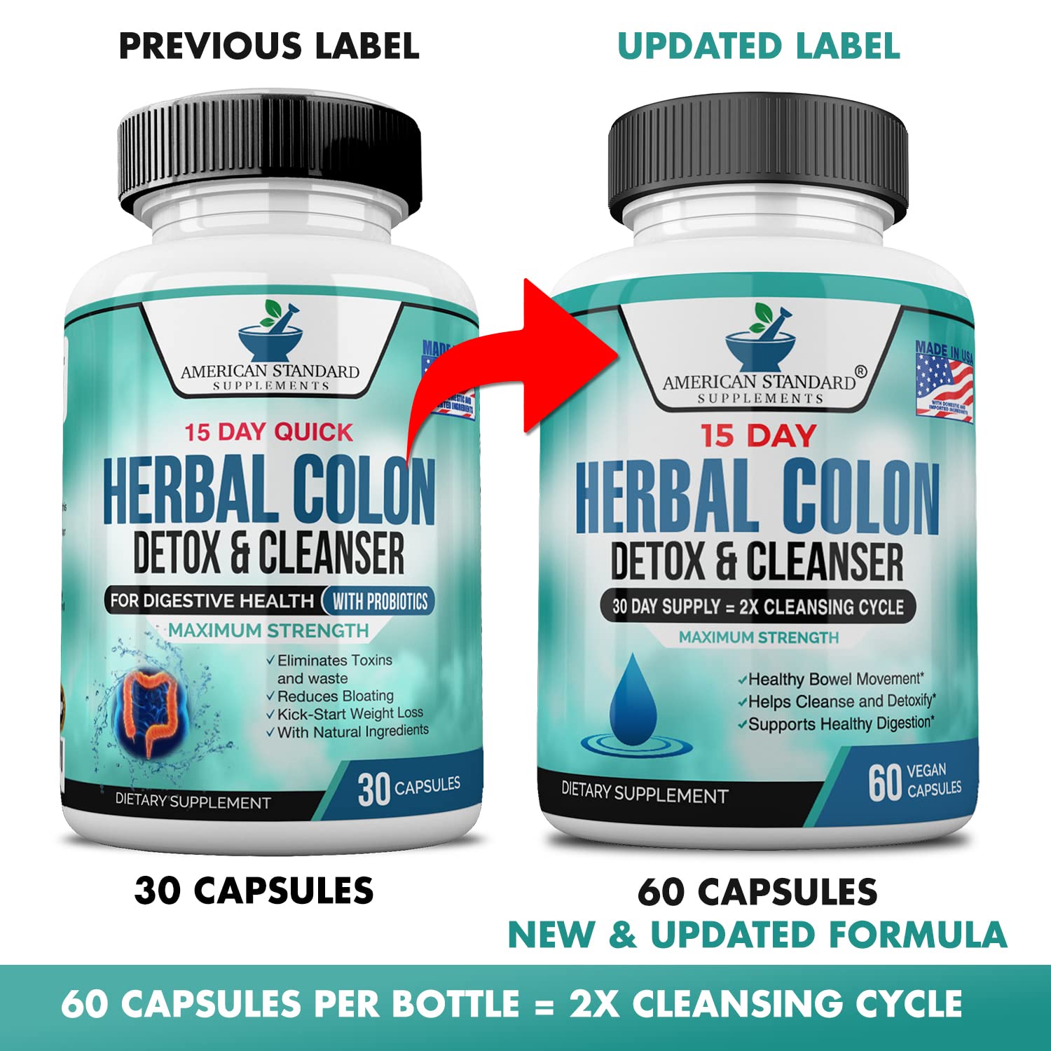 American Standard Supplements: pack deux pour une utilisation prolongée du colon cleanse