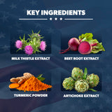 AMERICAN VITALITY Liver Nurture – ingrédients naturels : association d'artichaut et pissenlit.