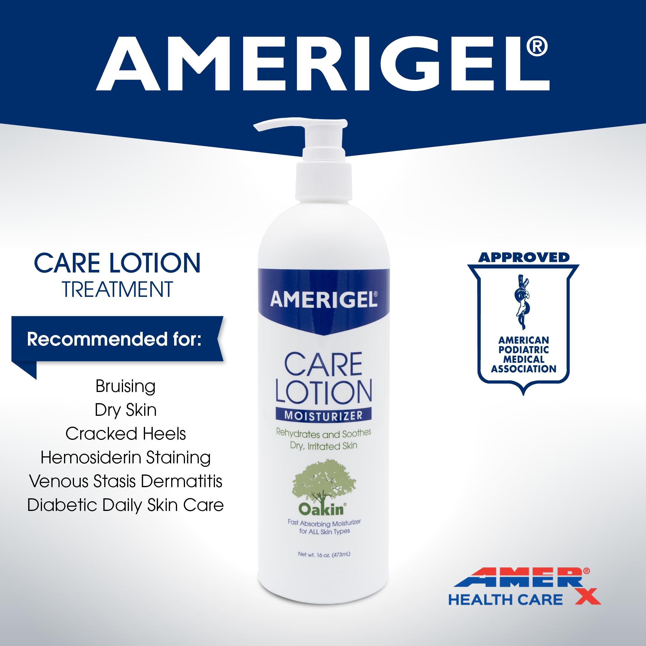 AMERIGEL Care Lotion, texture douce pour hydratation sans film gras