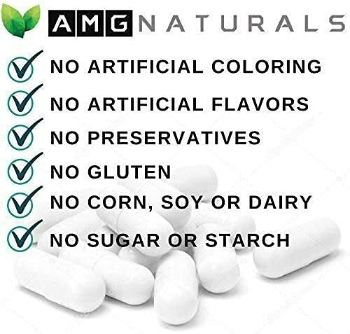 AMG Naturals Extrait d'artichaut: flacon ouvert et gélules, promesse d'un confort digestif.