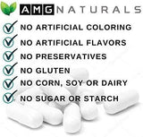 AMG Naturals Extrait d'artichaut: flacon ouvert et gélules, promesse d'un confort digestif.