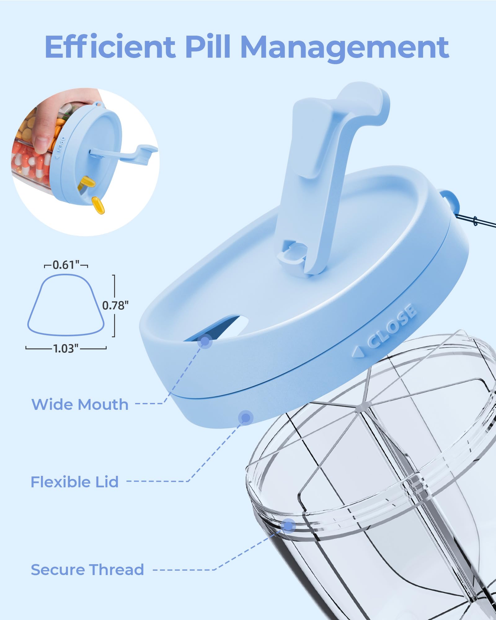 AMOOS sangle nylon portable, idéal pour voyager.