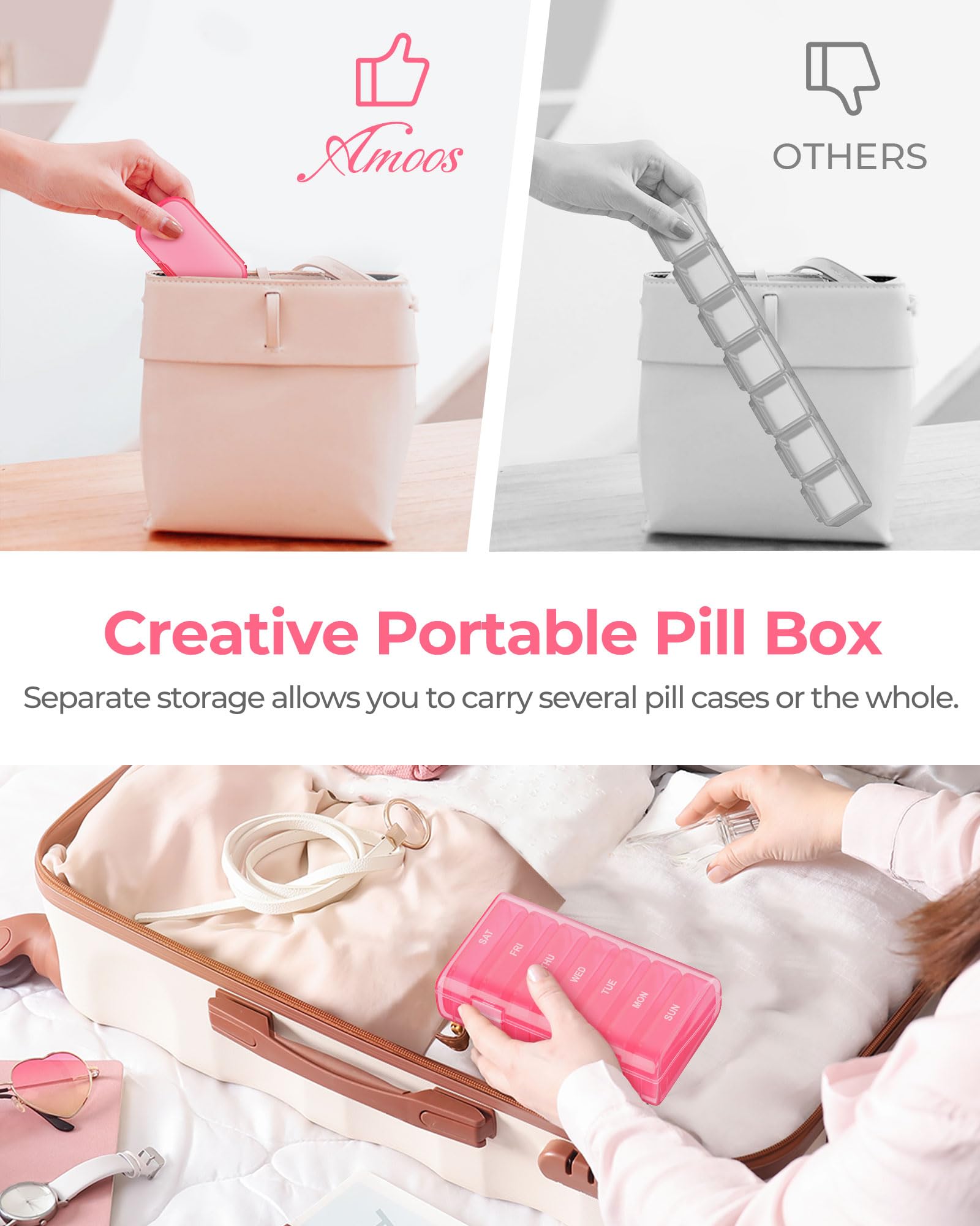 AMOOS coffret sans BPA pour une utilisation sécurisée au quotidien.