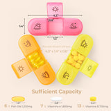 AMOOS compartiments grande capacité beige – rangement pour vitamines et suppléments.