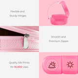 AMOOS Design silhouette compacte, rose, s’emporte facilement en voyage.
