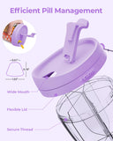 AMOOS pilulier de voyage sans BPA, léger et pratique pour déplacements.