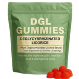 AMOQUCT Dgl Gummies — bouteille framboise, soutien digestif pratique et agréable.