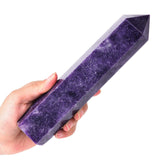 AMOYSTONE bâton-cristal Lepidolite lilas pour méditation et équilibre émotionnel