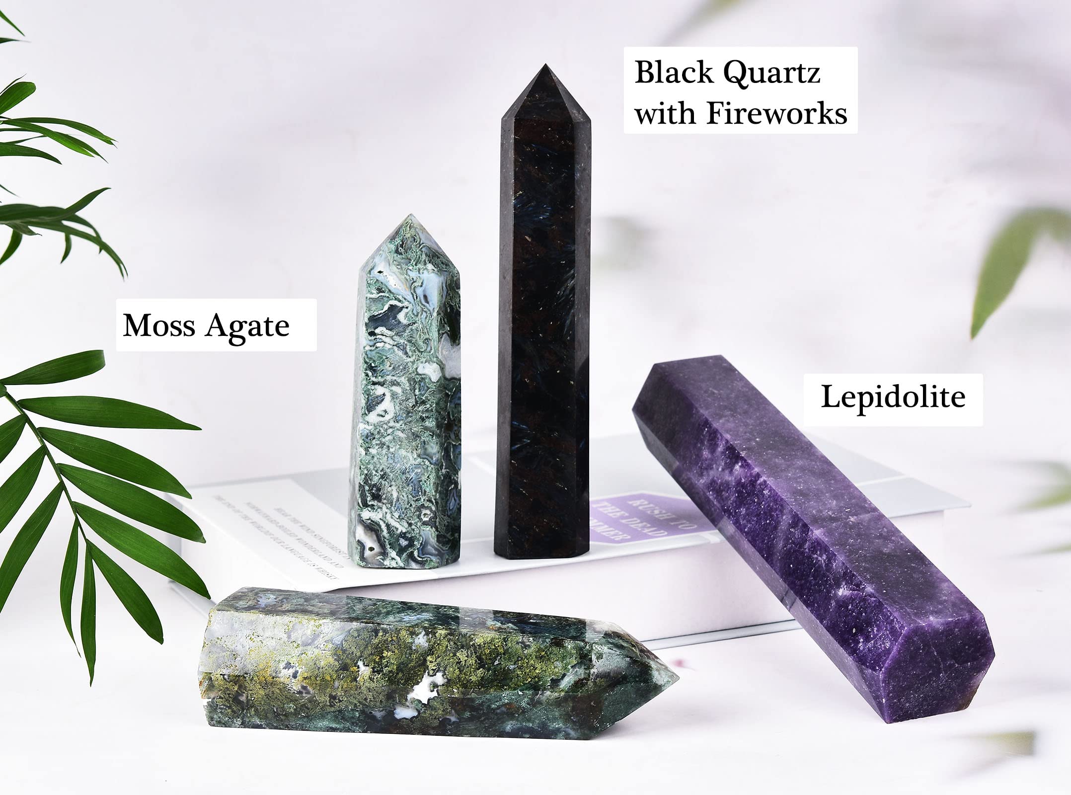 AMOYSTONE cadeau cristal Lepidolite idée présent élégant
