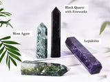 AMOYSTONE cadeau cristal Lepidolite idée présent élégant