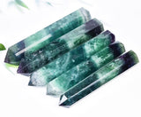 AMOYSTONE fluorite vert violet, outil de méditation et contemplation dans l espace sacré