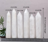 AMOYSTONE baton cristal blanc méditation et équilibre émotionnel