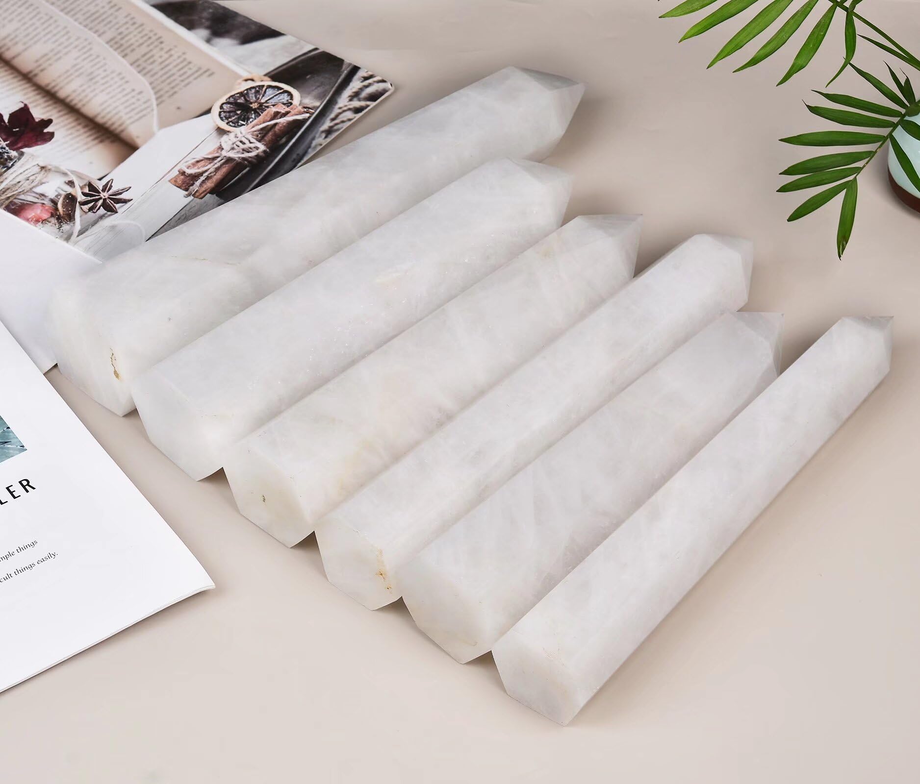 AMOYSTONE baton cristal blanc reiki énergie et harmonie