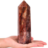 AMOYSTONE bâton cristal élancé: canalise l'énergie lors de pratiques spirituelles.