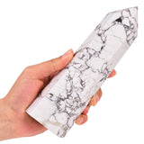 AMOYSTONE bâton-cristal Howlite donne énergie concentrée pour pratique spirituelle.